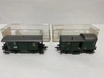 Ho Fleischmann 5055 Luggage Coach And 5300 Freight Escort Car With Boxes. Fixed Price $29.99.