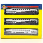 Athearn Scale 10167 Metrolink 10TH Anniversary Bombardier Commuter Coach 3 Set. Fixed Price $199.99.