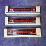 Lot Of Marklin 43584, 43585, And 43586 Ho Scale Double-decker Trains Nib. Fixed Price $280.00.