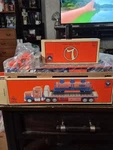 Lionel# TMT-18410 Flatbed Toy Truck With Light Sound 3 Dome Tank Car Boxed New. Fixed Price $20.00.