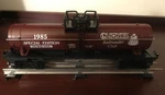 Lionel 6-0782, 1985 Special Edition Railroader Club Tank Car, With Box. Fixed Price $75.00.
