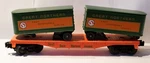 Lionel #6-9282 Great Northern Flat Car With Trailers (used). Fixed Price $39.99.
