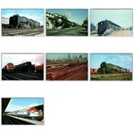 Lot Of 7 Vintage Train Locomotive Postcards Railroad Pacific American 4131. Fixed Price $13.99.