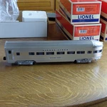 Lionel Aluminum Observation Car Gauge Lines Illuminated 6-19163. Fixed Price $150.00.