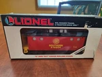 Lionel 6-16504 Southern Rr Lighted Porthole Caboose Red / Black Top In Box. Fixed Price $18.00.