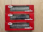 Atlas B&o Ho 3-CAR Set Of Paired Window Coaches 5271, 5298, 5340 Mib. Fixed Price $180.00.