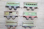 6 Bing Prewar Gauge #501 529 253 210 Nyc Baggage Coach Passenger Cars B2. Fixed Price $95.00.