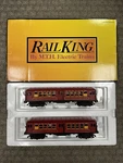 + Mth Railking Metropolitan (red) 2-CAR Lo-v Add Non-powered Subway Set. Fixed Price $249.99.