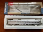 Walthers 932-6425 Ho Scale Santa Fe 85' Budd Lounge Car W/ Passengers & Lighting. Fixed Price $44.99.