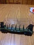 Lionel 6-81001, Sp&s Flatcar Wit Bulkheads And Stakes.. Fixed Price $40.00.