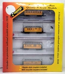 Roundhouse 89444 34' Overton D&rgw 4-CAR Pass Set Rapid +knuc W/mtl Whls (#4). Fixed Price $139.95.