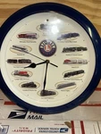 Lionel 13 1/2" Train Wall Clock Working Great With Sounds Blue Trim Ring Battery. Fixed Price $27.49.