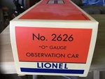 Lionel 2626 Obseration Car. Fixed Price $120.00.