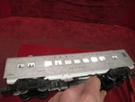 Lionel 2432 Clifton Dome Car Silver, Red Lettering Postwar Gauge Lights. Fixed Price $32.50.