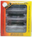 Roundhouse 89418 50' Overland Nyc&hr 4CAR Pass Set Rap+knuc+mtl Whls Nib #1. Fixed Price $159.95.