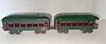 Lionel Prewar Gauge Original 610, 612 Dark Green Tin Illuminated Pass. Cars. Fixed Price $69.99.