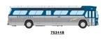 Rapido 753118 New Look Fishbowl Bus 1/87 Greyhound (blue & Silver). Fixed Price $72.33.
