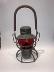 Antique Penn Railroad Armspear Co. 1925 Lantern With Red Glass Globe -best Offer. Fixed Price $250.00.
