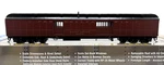 Ho Walthers 932-10504 Acf 70' Heavyweight Baggage Car Pennsylvania Prr. Fixed Price $139.99.