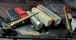 Lot Of 6 Lionel "o" Gauge Train Cars & #252 Crossing Gates - (untested). Fixed Price $140.00.