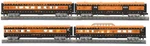 Mth 30-68282 Railking Halloween 4-CAR 60 Streamlined Passenger Set W/leds -new. Fixed Price $495.00.