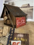 Wood Hay Barn Scale Lionel Vintage Signs. Hand Made Railroad Hobby. Fixed Price $125.00.