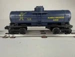 Lionel 6-6308 O/O27-SCALE Alaska Railroad Blue Tank Car Arr Rtr (1982). Fixed Price $26.00.