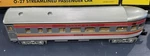 Rail King By Mth Electric Trains.o Scale Santa Fe O-27 Streamlined Passenger Car. Fixed Price $39.95.