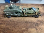 Lionel 0-27 Us Army Flat Car Solidi Tank, Dukw And Accessories. Fixed Price $52.00.