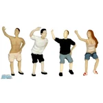 Atlas/blma Models Scale People Mooning Figure Set Gag/joke 4-PACK. Fixed Price $12.79.