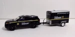 Greenlight Hitch & Tow 2014 Ford Interceptor And Utility Cargo Trailer 1/64. Fixed Price $20.50.