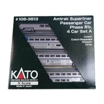 Kato 106-3513 Amtrak Superliner Passenger 4-CAR Set El Railroad Good. Fixed Price $300.42.