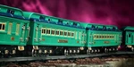 Mth 10-1114 Tinplate Blue Comet 2-TONE W/brass Std Gauge 4-CAR Set. Fixed Price $1350.00.