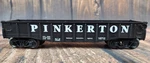Gauge 3-RAIL Lionel 6-16712 Pinkerton Gondola #16712 Only Excellent. Fixed Price $19.59.