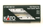 Kato N-scale #106-3013 Rail Diesel Car Rock Lsland, Set RDC-3 #9002 #9003. Fixed Price $299.99.