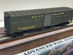 Rock Island - Express Pass 50 Ft Box Car Ho Scale "troop Conversion Gold New. Fixed Price $99.95.