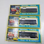 Scale Ahm Lima Old Time Santa Fe Passenger Coaches 4461S, 4471S, 4481S. Fixed Price $66.97.