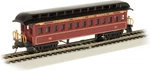 Bachmann Ho Old-time Wood Coach With Round-end Clerestory Roof Santa Fe At 15104. Fixed Price $49.98.