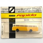 Arnold Rapido Scale 0663 European Commuter Bus Yellow. Fixed Price $13.99.