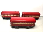 Marx Toys Montclair-bogota Pullman Passenger Train Cars Red Tin Lot Of 3. Fixed Price $59.95.