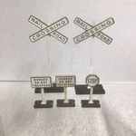 Vintage Lionel #309 Yard Set Scale Model Railroad Signs Of 5 Metal Bases. Fixed Price $22.95.