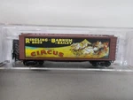 Micro Trains Ringling Bros. & Barnum Bailey Billboard Car # 6 Scale. Fixed Price $25.00.