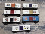 Lot Of 7 Lionel Disney 1990S High Cube Boxcars World Tour Donald Duck And More. Fixed Price $125.00.