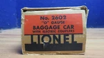 Lionel Postwar " Empty Box For # 2602 Baggage Car Sold As Is 620970. Fixed Price $15.00.