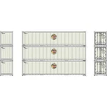 New Athearn 40' Smooth Side Containers American Mail Line (3) Ho Scale. Fixed Price $41.99.