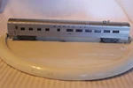 Ho Scale Con-cor, Diner Passenger Car, Silver, Santa Fe #1476 Built. Fixed Price $32.00.