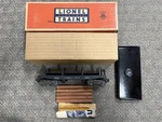 + Lionel Postwar Gauge No. 3461 Automatic Lumber Car W/ Box. Fixed Price $75.00.