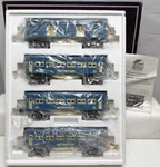 Mth Tinplate O-gauge 10-1064 Blue Comet W/nickel Trim 4-CAR Passenger Set Lnib. Fixed Price $495.00.