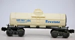 Lionel Gauge 6-9051 Firestone Gatx Tank Car White/blue Lettering 1970S Used. Fixed Price $22.99.