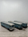 Vintage Lionel Prewar Turquoise Blue Pullman 2430 & Observation 2431 Train Cars. Fixed Price $99.99.
